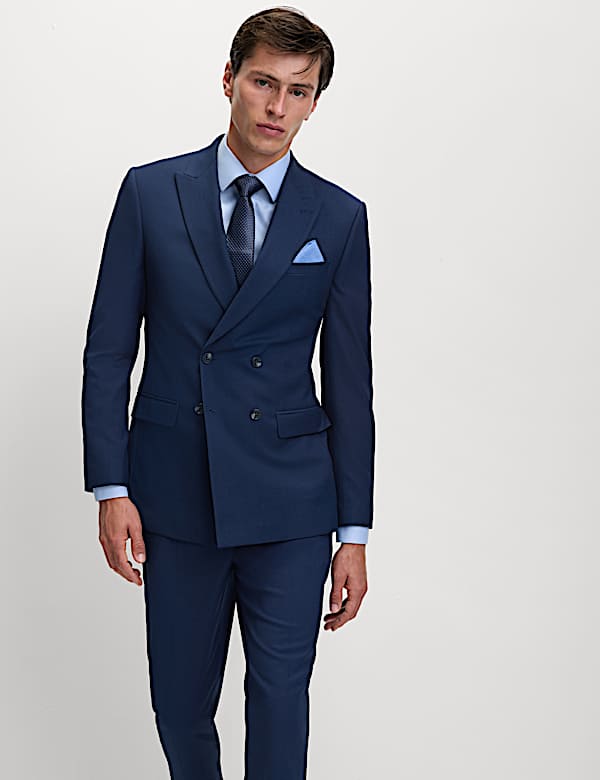 Slim Fit Double Breasted Suit - LU