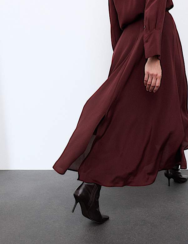 Silk Shirt & Skirt Set - GR