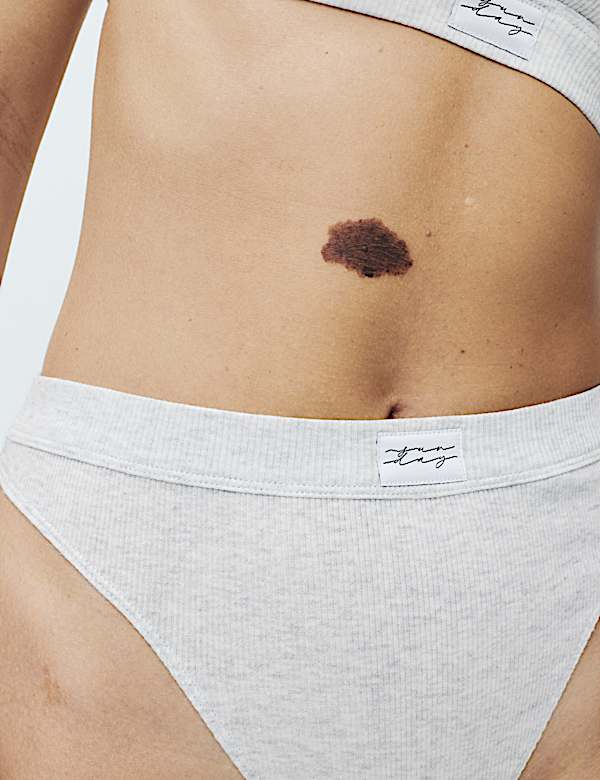 Juni Cotton Rib Non Wired Crop Top Set A-E - AT