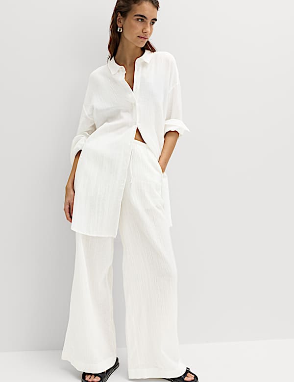 Crinkle Shirt & Trouser Set