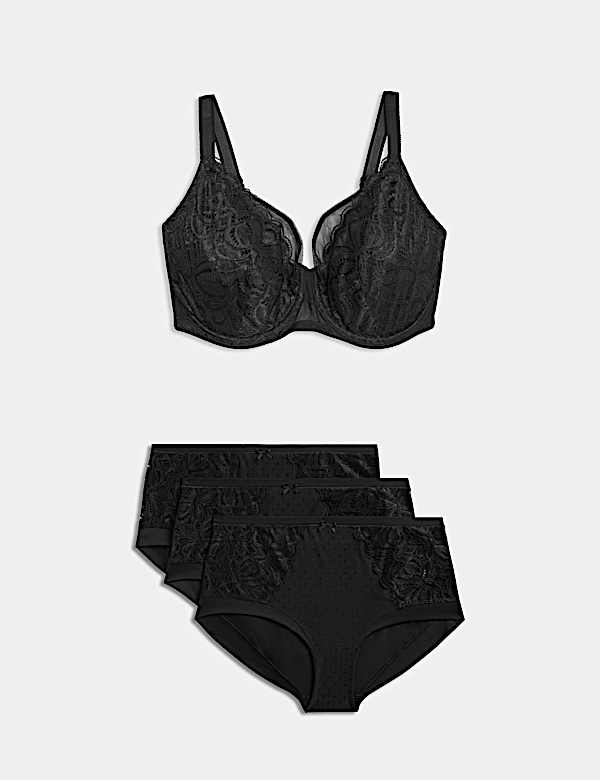 Amelia Lace Natural Lift Wired Full Cup Bra Set F+ - US