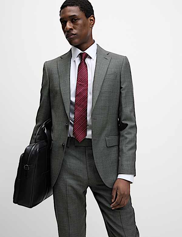 Slim Fit Pure Wool Suit  - IL