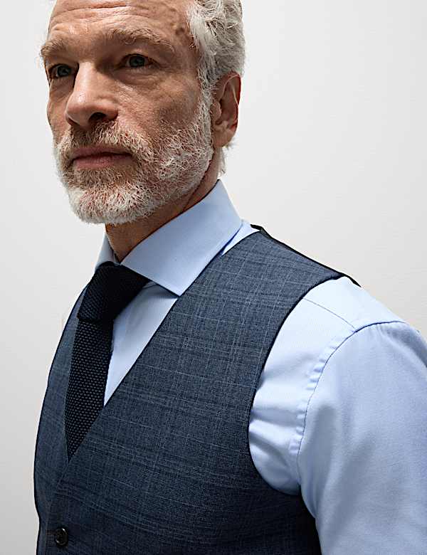 Kostuum met normale pasvorm en ruitmotief - NL