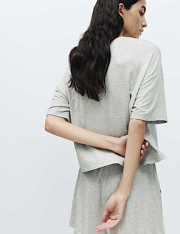 Ensemble haut de pyjama en modal c&ocirc;tel&eacute; - CH