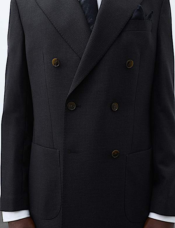 2 Piece Tailored Fit Wool Blend Suit - IL