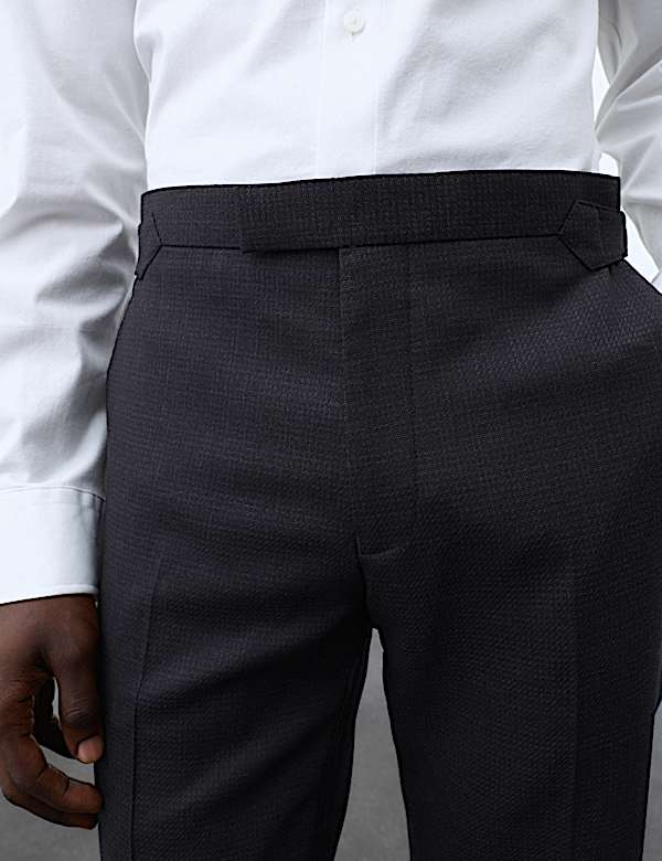 2 Piece Tailored Fit Wool Blend Suit - IL
