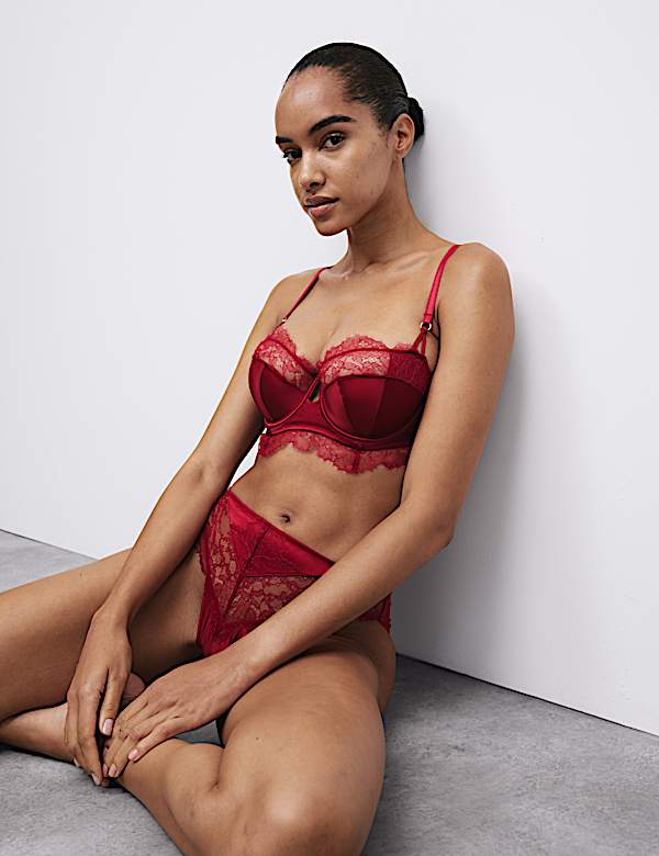 Forget Me Not Wired Balcony Bra Set A-E - DE