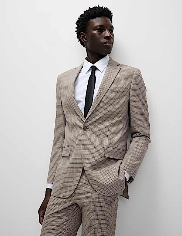 Tailored Fit Grid Check Suit - FI