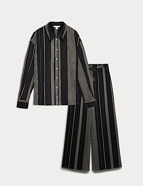 Striped Shirt & Trouser Set - ID
