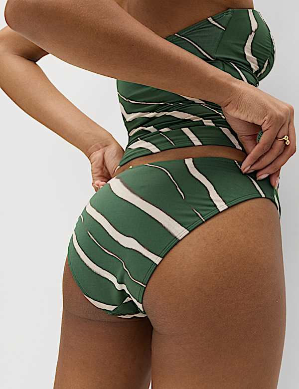 Tummy Control Printed Ruched Tankini Set - AT