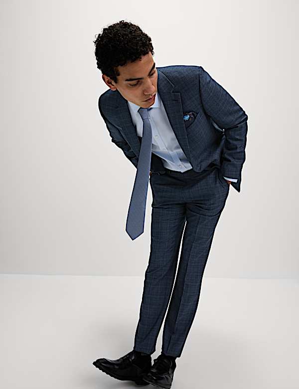 Slim Fit Grindle Check Suit - BE