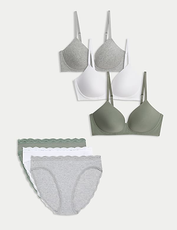 3pk Non Wired T-Shirt Bras Set A-E - NL