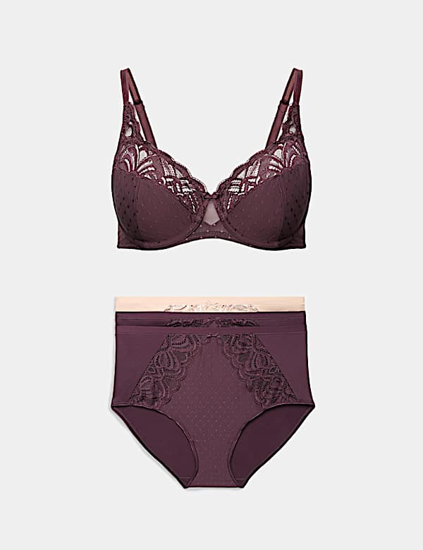 Amelia Lace Wired Full Cup Bra Set A-E - CH