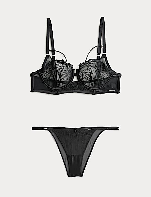 Florence Embroidery Longline Balcony Bra Set A-E - NL