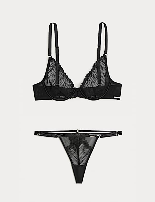 Florence Embroidery Wired Plunge Bra Set A-E - US