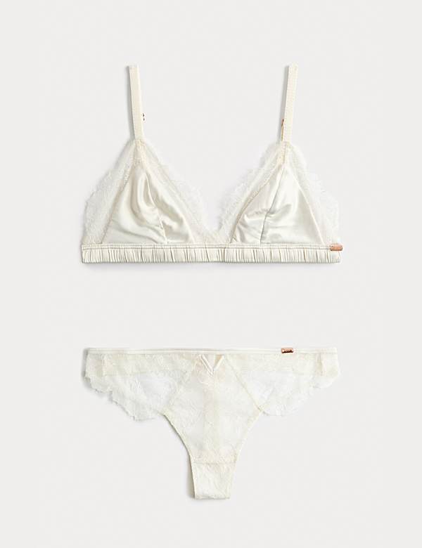 Forget Me Not Lace Non Wired Bralette Set A-E - CZ