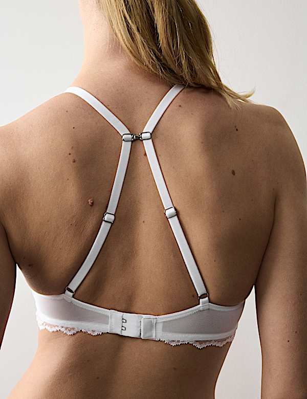 Soutien-gorge plongeant Savannah sans armature en dentelle, bonnets A &agrave; E - FR