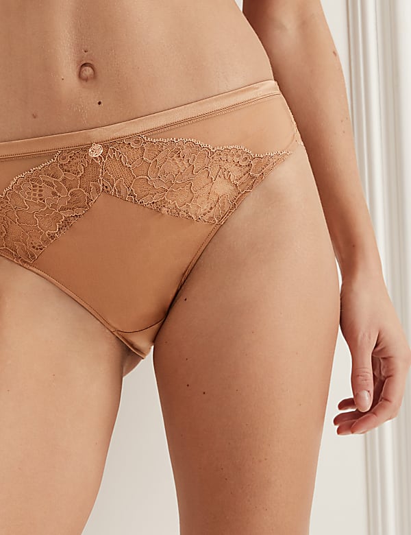 Silk Blend & Lace Wired Balcony Bra Set F-H - KG