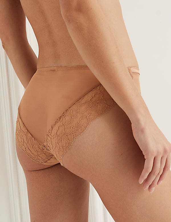 Silk Blend & Lace Wired Balcony Bra Set F-H - KG