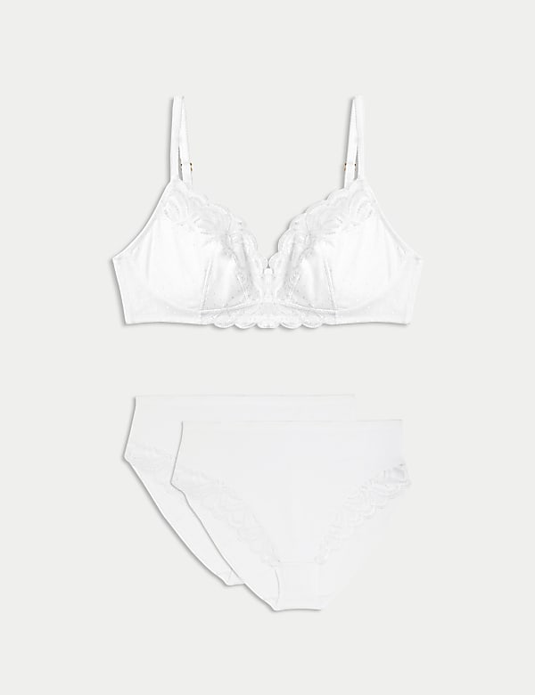 Amelia Lace Non Wired Full Cup Bra Set A-E - DK