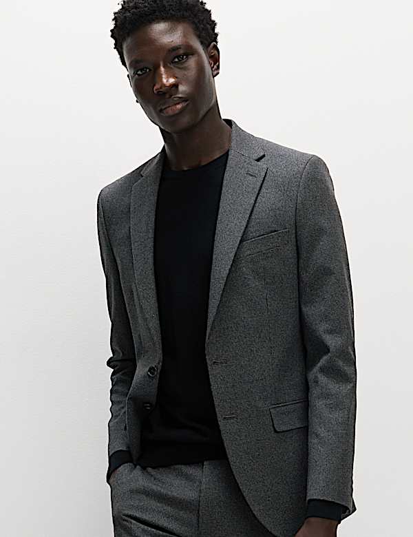 Slim Fit Puppytooth Suit - DE