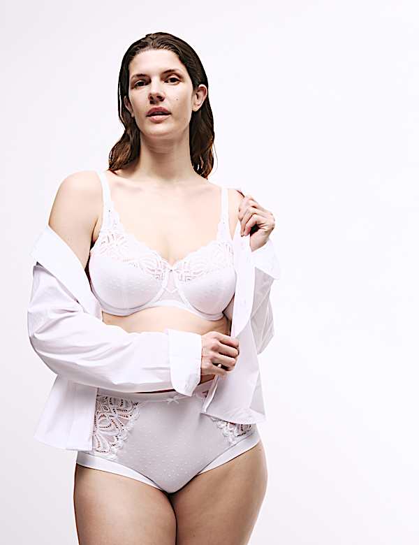 Amelia Lace Wired Full Cup Bra Set F+ - CA