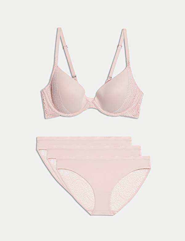 Body Soft&trade; Wired Plunge T-Shirt Bra Set A-E - EE