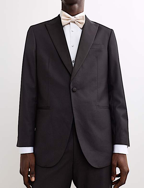 Tailored Fit Pure Wool Tuxedo Suit - ES