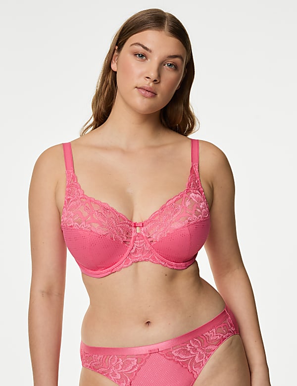 Wild Blooms Wired Full Cup Bra Set F-J - AT