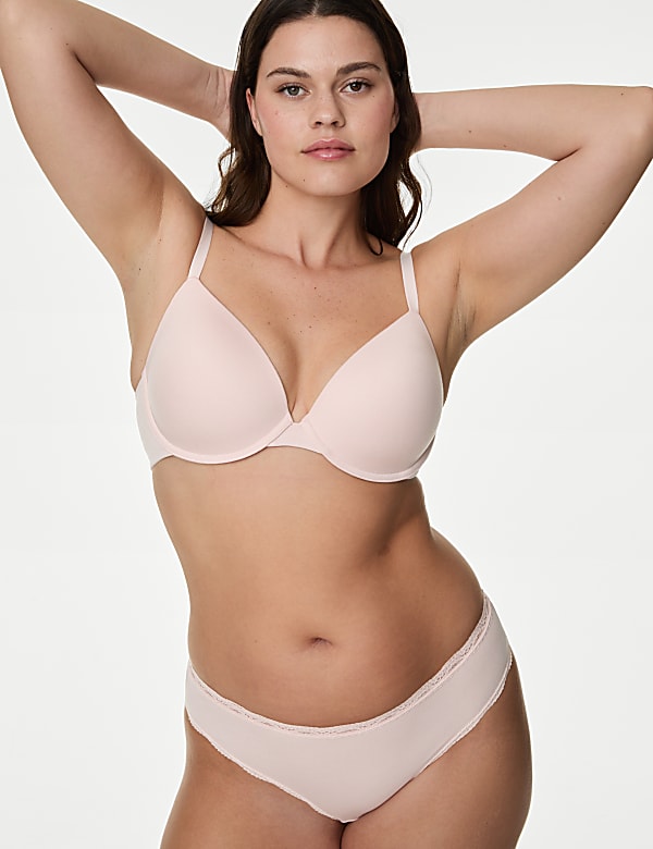 3pk Wired Plunge T-Shirt Bras Set A-E - KG