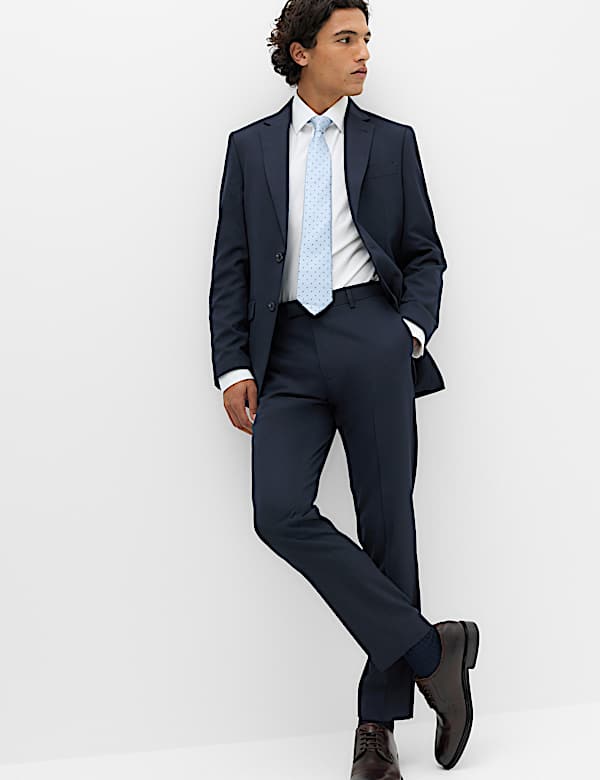 2 Piece Tailored Fit Textured Suit - NL