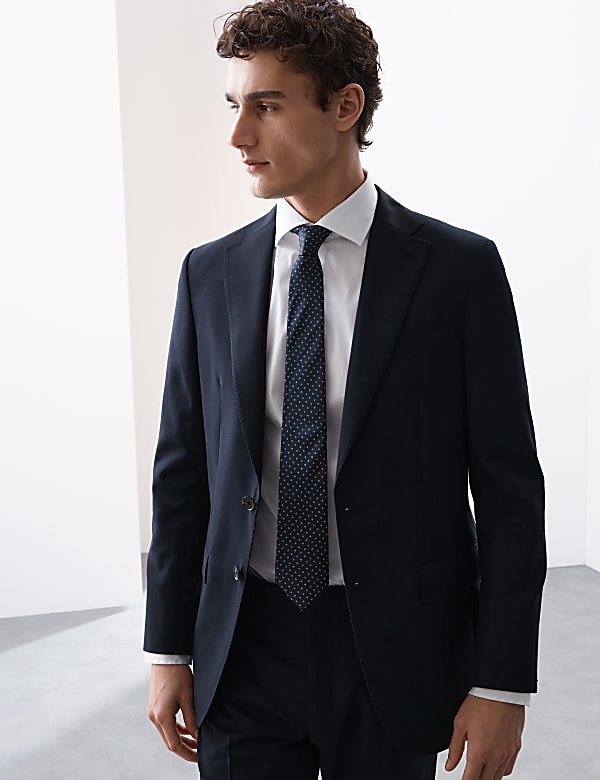 Tailored Fit Pure Wool Check Suit - RO