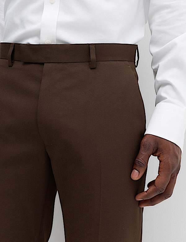 2 Piece Tailored Fit Textured Suit - FI