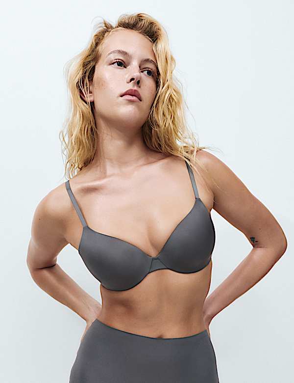 Body Invisibles&trade; Padded Wired Demi Cup Bra Set A&ndash;E - GR
