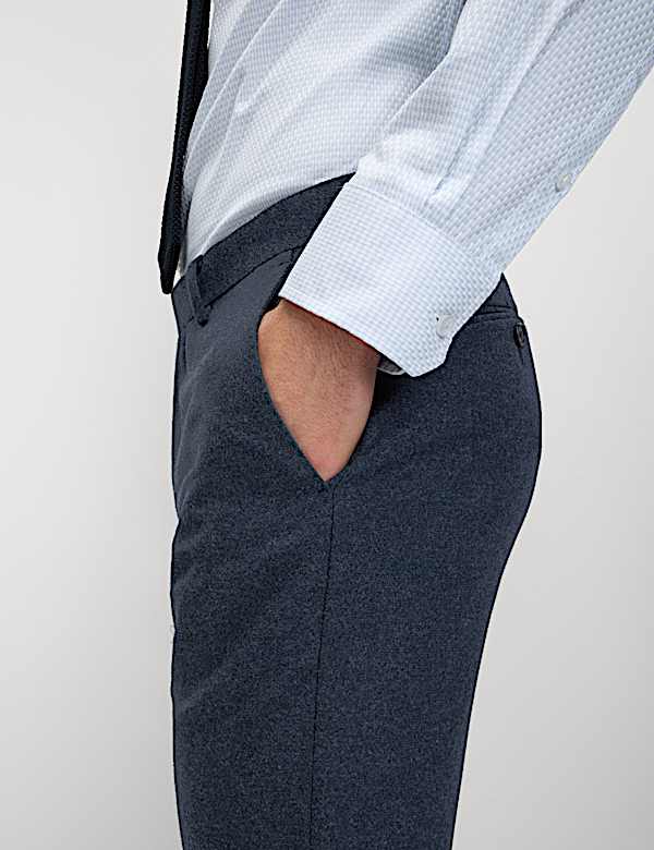 Tailored Fit Wool Rich Tweed Double Breasted Suit  - JE