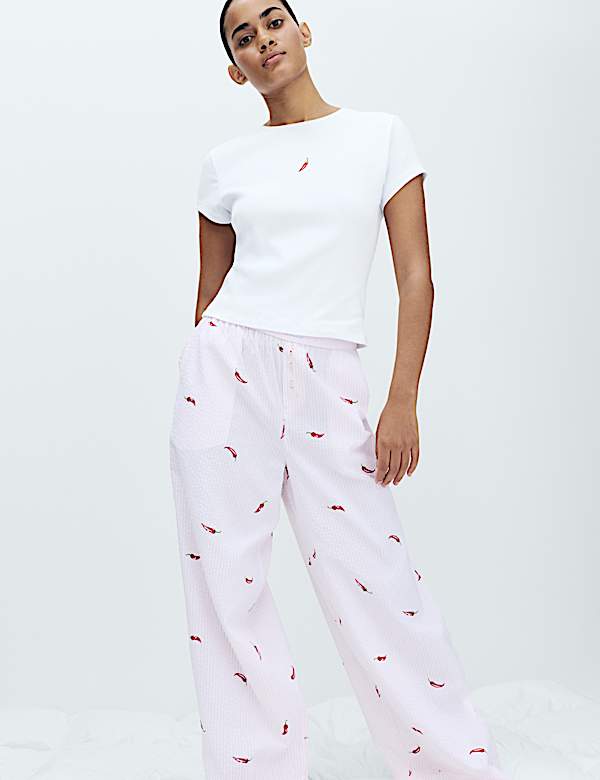 Ensemble t-shirt de pyjama en coton et modal c&ocirc;tel&eacute; - CH