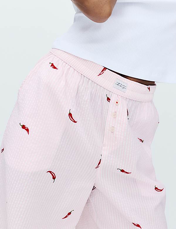 Ensemble t-shirt de pyjama en coton et modal c&ocirc;tel&eacute; - CH