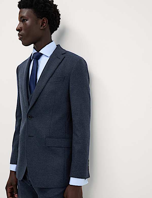Tailored Fit Wool Rich Tweed Suit - BE