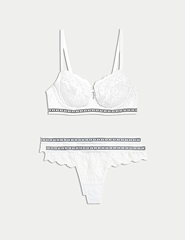 Cleo Lace Wired Balcony Bra Set A-E - ID