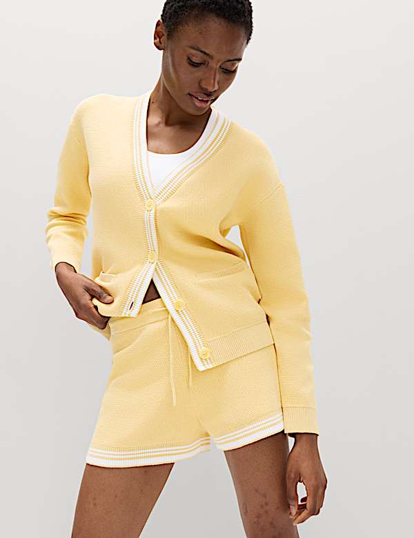 Knitted Cardigan & Short Set