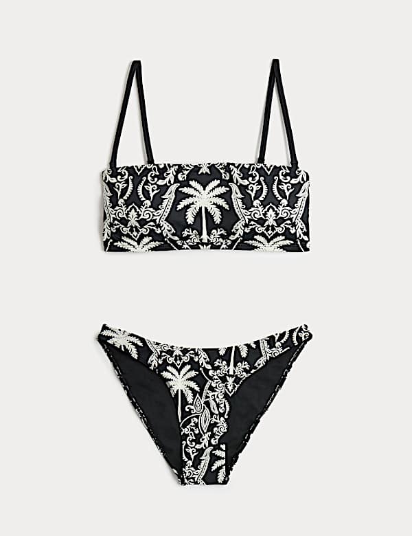 Printed Bandeau Bikini Set - SE