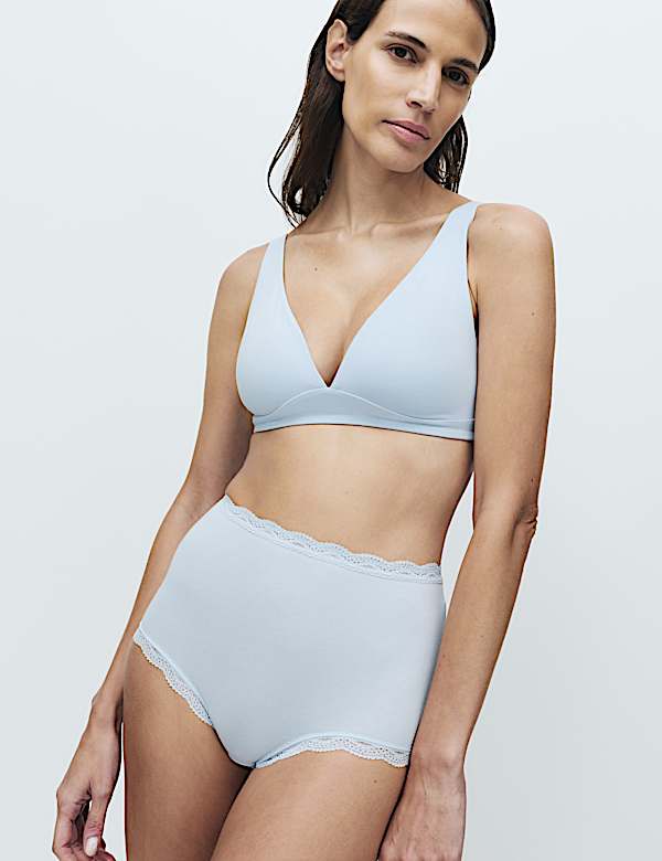 3 Pack Cotton Rich Non Wired Full Cup Bras Set A-E