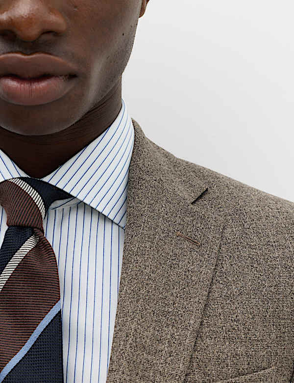 3 Piece Slim Fit Striped Stretch Suit - IL