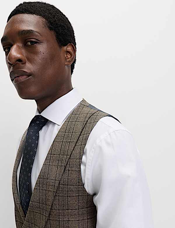 Slim Fit Check Suit - HU