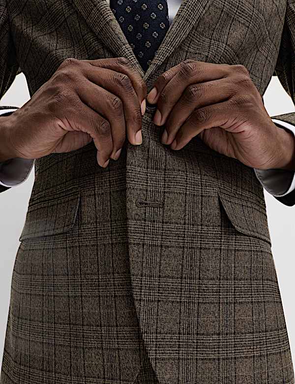 Slim Fit Check Suit - HU