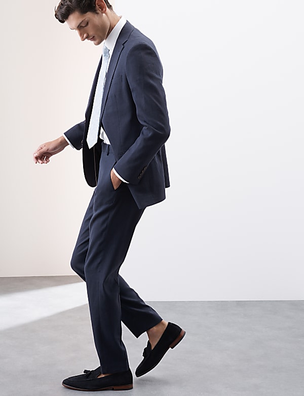 Tailored Fit Italian Performance Linen Blend Suit - MX