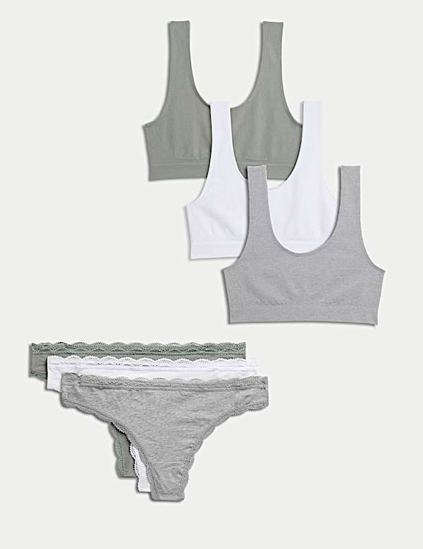 Lot de 3 hauts courts sans couture et sans armature - CH