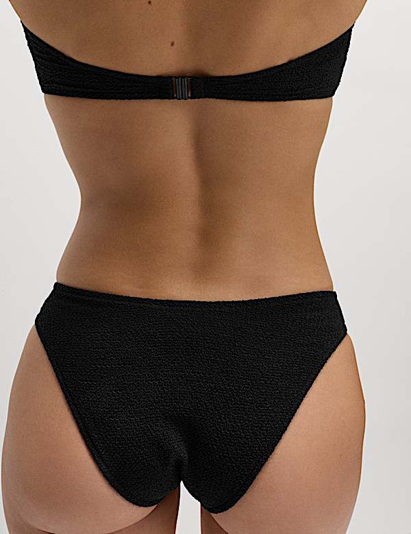 Ensemble maillot de bain bandeau texturé avec nœud sur le devant - FR