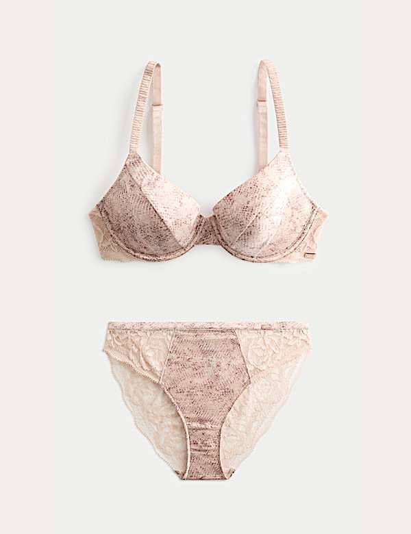 Rosalie Silk & Lace Wired Full Cup Bra Set A-E - RS