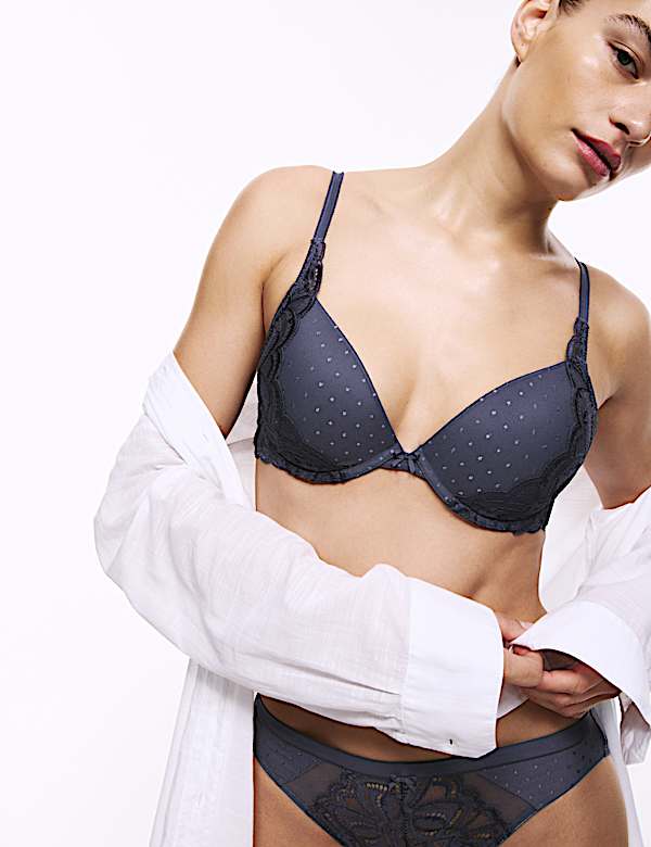 Amelia Lace Wired Plunge Bra Set A-E - IT